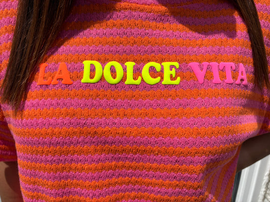 Tee-Shirt La Dolce Vita Orange & Rose