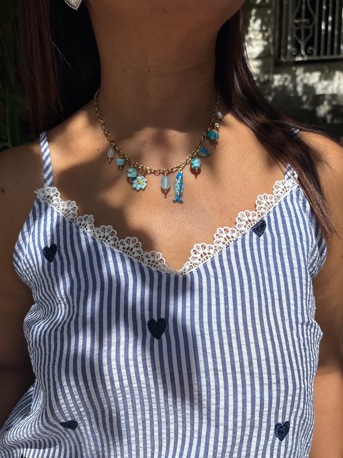 Collier Poisson Bleu