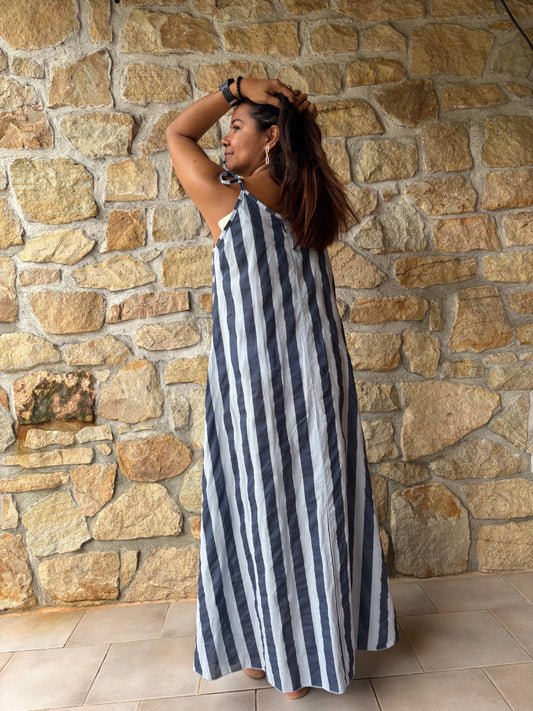 Robe Rayée Bleu