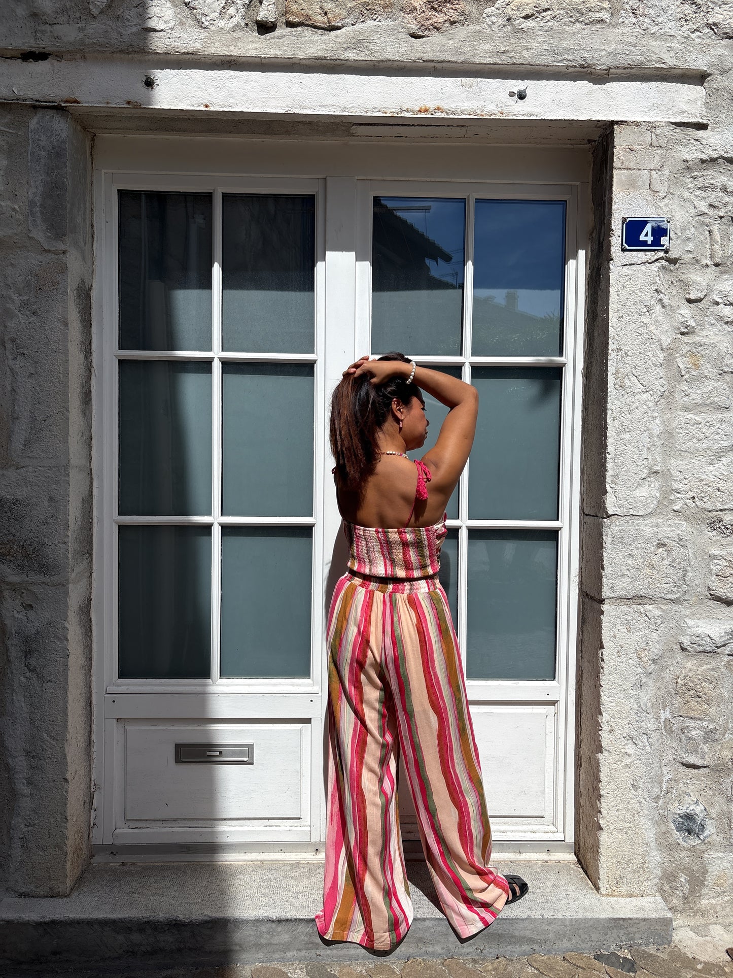 Ensemble Rayé Top & Pantalon
