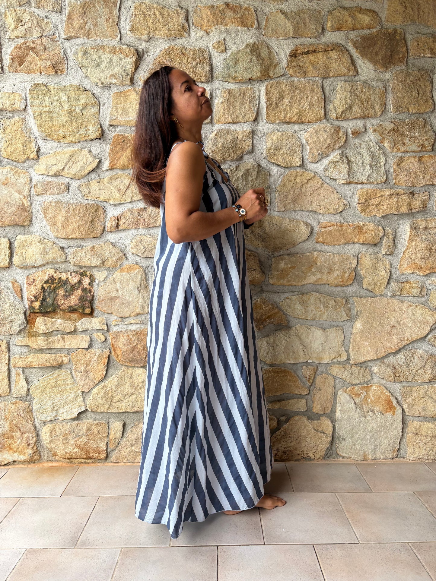 Robe Rayée Bleu